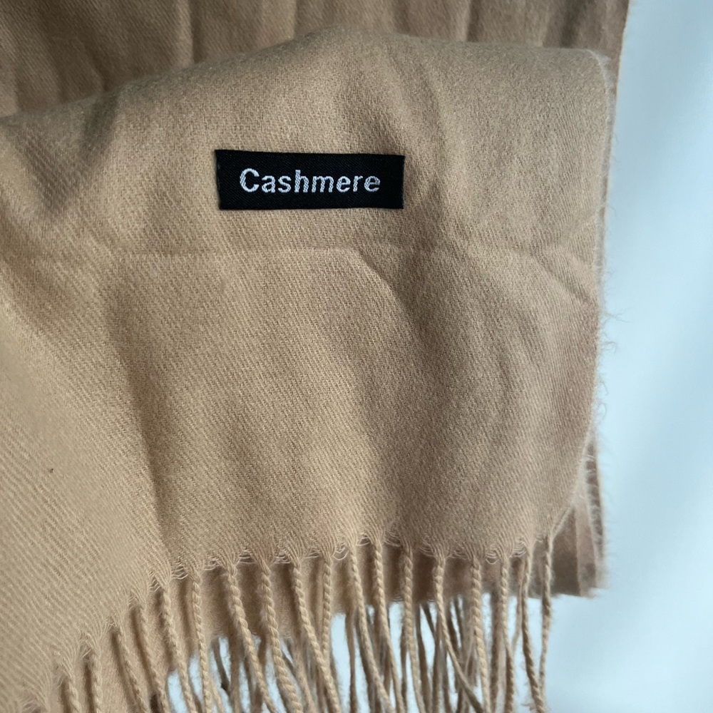 Calvin Klein Tan Cashmere Scarf